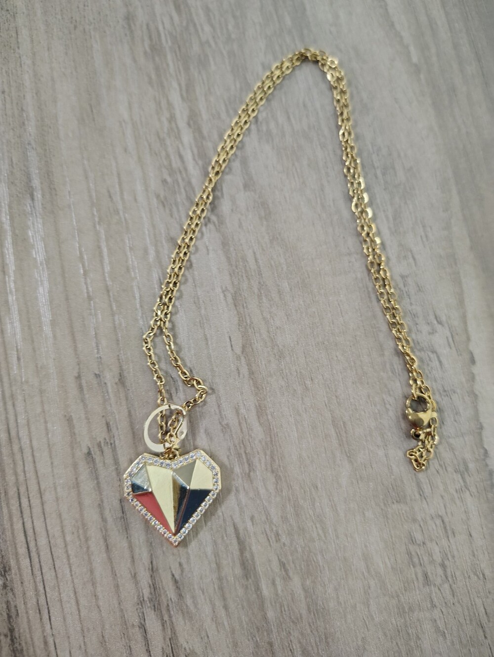 Treasure Jewels 3D Heart Charm & Chain